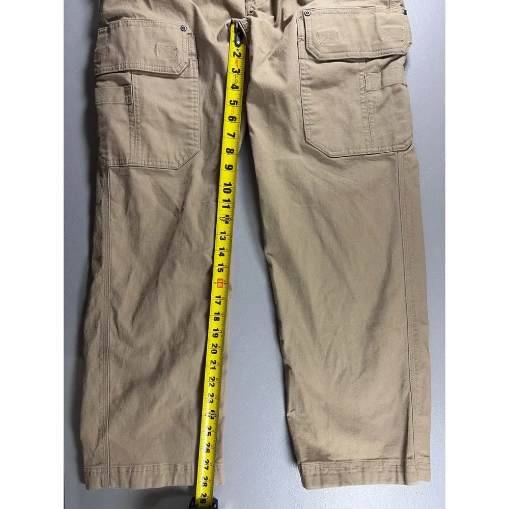 Duluth Trading Co Flex Fire Hose Cargo Pants Mens 34x30 Khaki Tan Work Relaxed